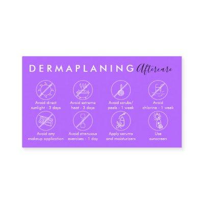 Purple Dermaplaning Aftercare Post Instructions