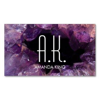 Purple Gem Geode  Magnet