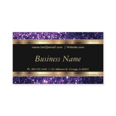 Purple Glitter and Elegant Gold