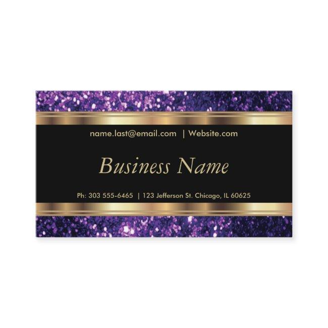 Purple Glitter and Elegant Gold