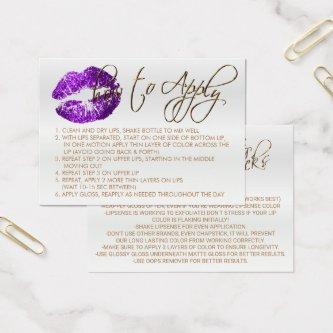 Purple Glitter Lips 2 - How to Apply