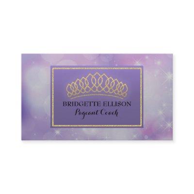 Purple Glittering Stars Pageant Coach