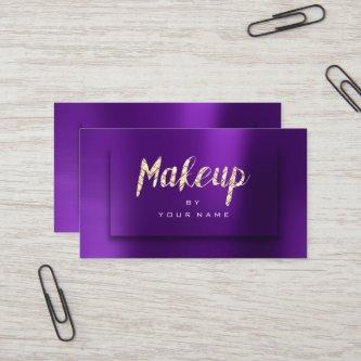 Purple Gold Amethyst Typograph Makeup Artist 3D