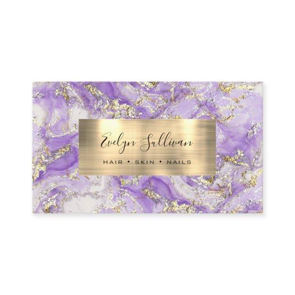 Purple Gold Fluid Marble