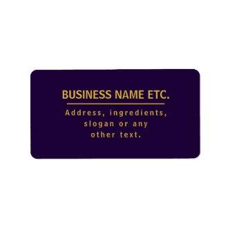 Purple & Gold Multi-Purpose Label