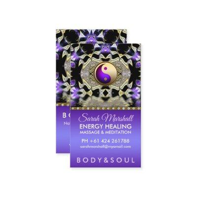 Purple Gold Reflection Mandala Holistic Healing