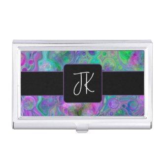 Purple, Green and Blue Fluid Art Marble Bokeh   Case