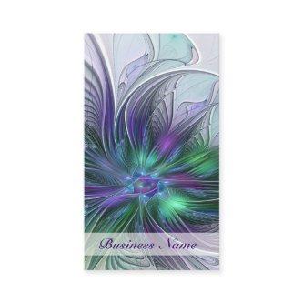 Purple Green Flower Modern Abstract Art Fractal