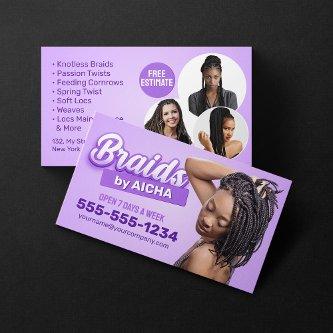 Purple Hair Braiding Salon Braider African Braids