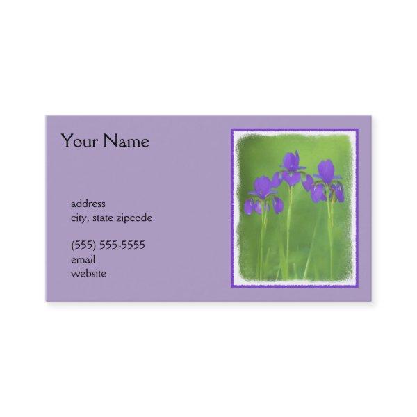 Purple Iris Painting - Original Flower Art