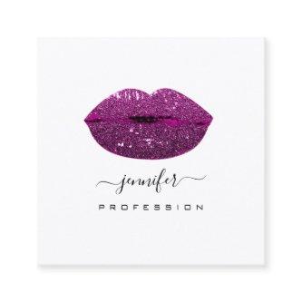 Purple KISS LIPS Makeup Artist White Social Media Square