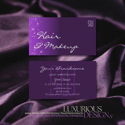 Purple Lilac Gradient Glitter Stars with Initials