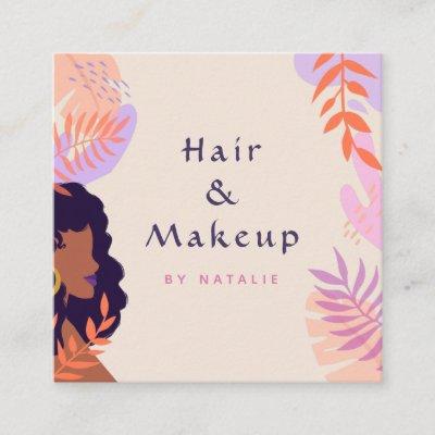 Purple Lips & Hair Girl Makeup Artist Social Media Square