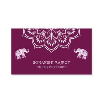 Purple Mandala Elephants Indian