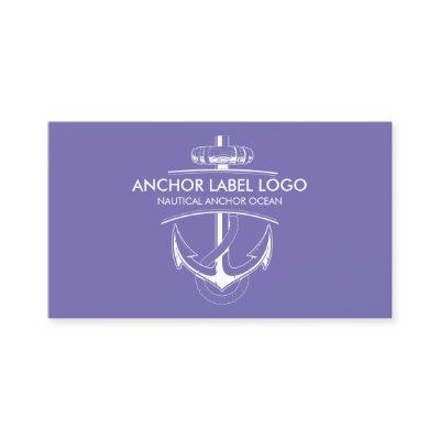 Purple Modern Nautical Anchor