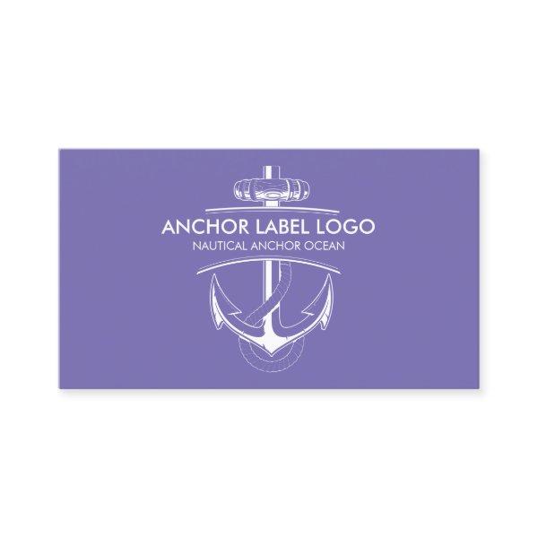Purple Modern Nautical Anchor
