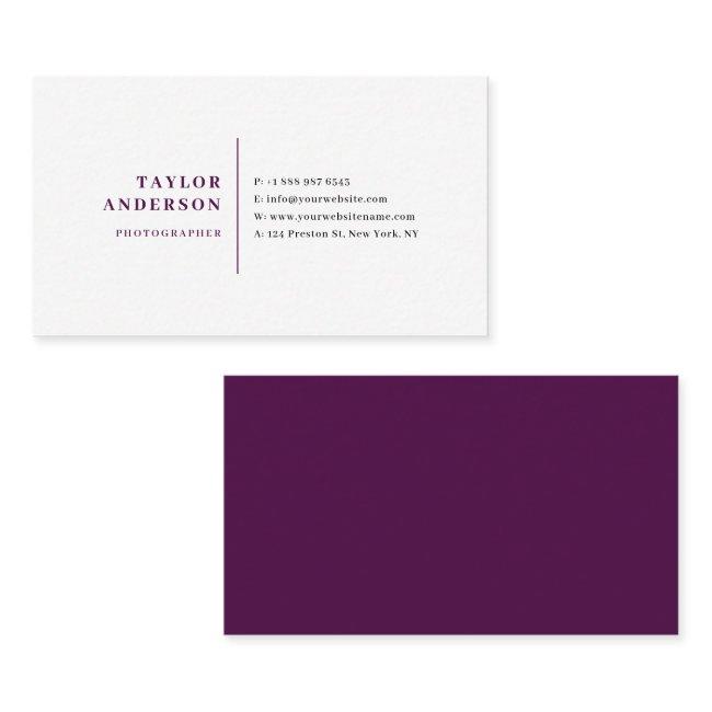 Purple Modern Serif Typography Minimalist
