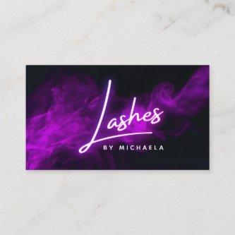 Purple Neon & Smoke Eyelash Extensions/Lashes