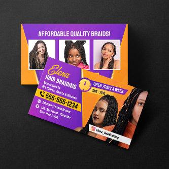 Purple & Orange African Hair Braiding Beauty Salon