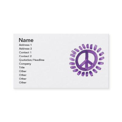 purple painted peace sign