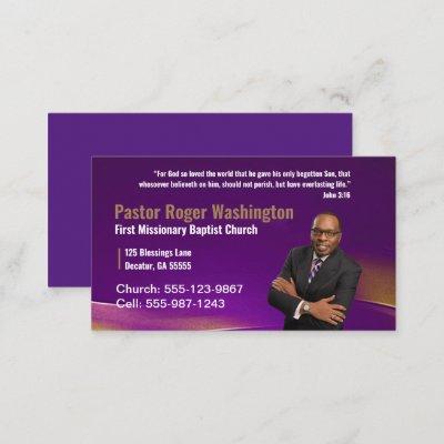 Purple Pastor or Deacon Photo Church