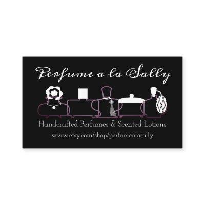 Purple perfume bottles scent lotions