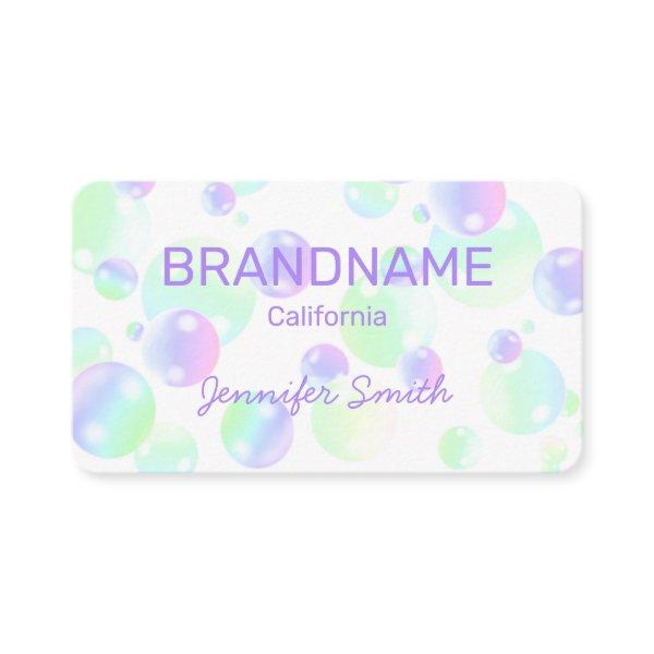 Purple Pink Rainbow Soap Bubbles Cute Colorful