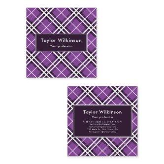 Purple Plaid Square