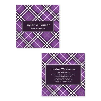 Purple Plaid Square