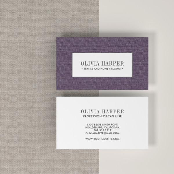 Purple | Plain Elegant Linen Look Professional