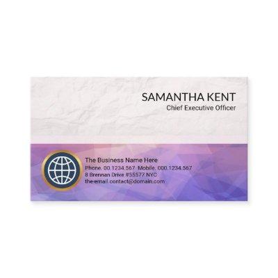 Purple Polygon Crystals Paper Crease Layers CEO