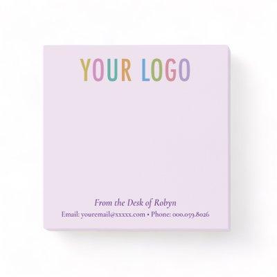 Purple Post-it® Notes Custom Logo From the Desk Of