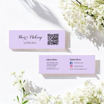 Purple QR Code Beauty Makeup Artist  Mini