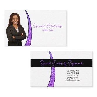 Purple Sliver Faux Glitter Professional Photo