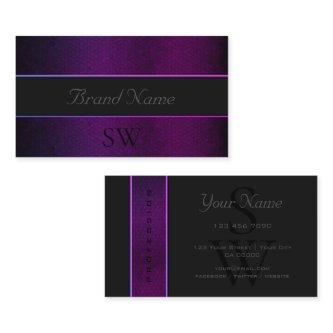 Purple Snake Dark Gray Colored with Black Monogram