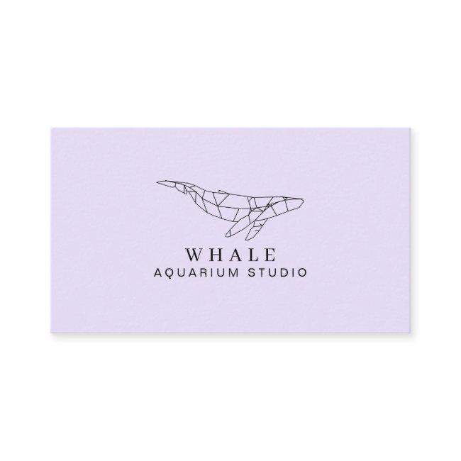 Purple Soft Low Poly Aquarium Fish Whale