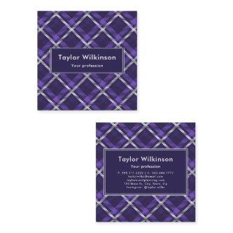 Purple Tartan Pattern Square