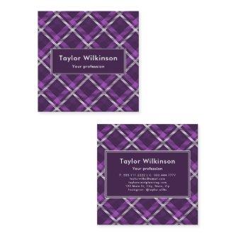 Purple Tartan Pattern Square