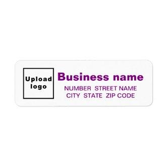 Purple Texts Business Return Address Label