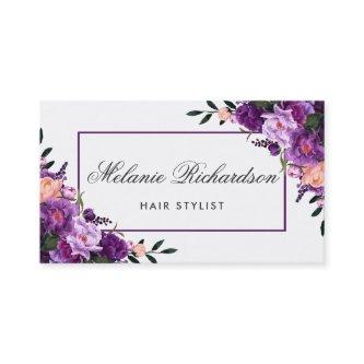 Purple Violet Floral Hair Stylist Appointment GP