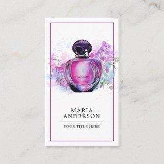 Purple Watercolor Perfume Bottle
