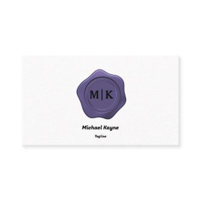 Purple Wax Seal on Black & White