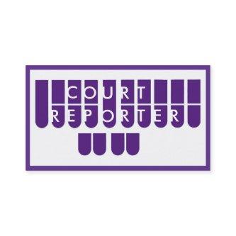 Purple white court reporter custom