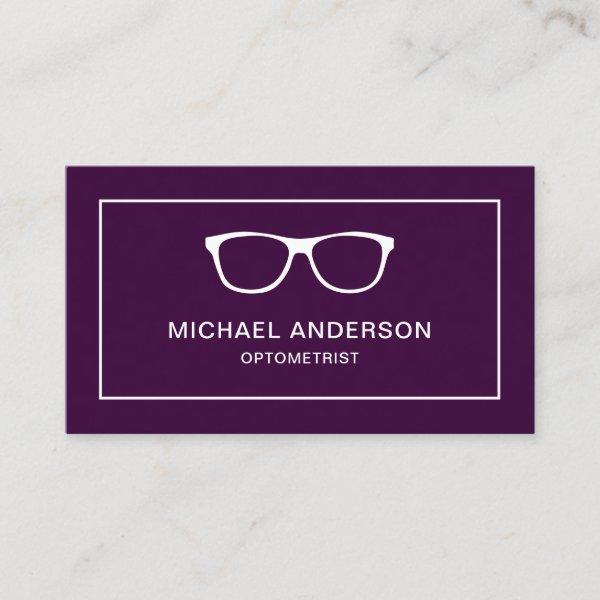 Purple White Eyeglasses Eye Doctor Optometrist