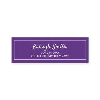 Purple White Graduation Insert Name