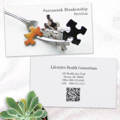 Puzzle on Fork Tines QR Code Health Professional
