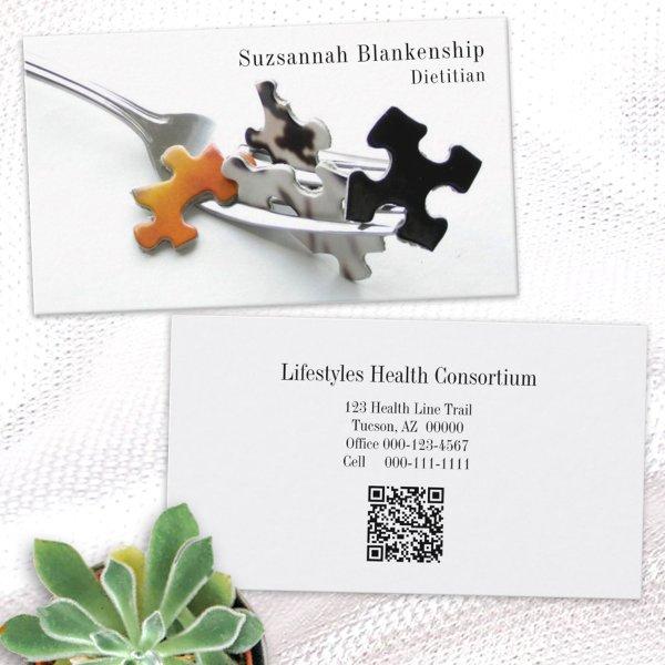 Puzzle on Fork Tines QR Code Health Professional