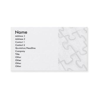Puzzle Pieces White Art Deco
