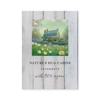 *~* QR AP49  Rustic Cabin Cottage Spring Flowers