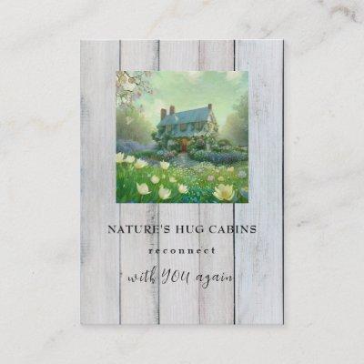 *~* QR AP49  Rustic Cabin Cottage Spring Flowers